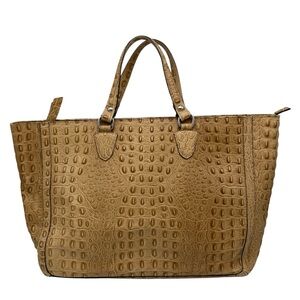 Claudia Firenze Croc Embossed Large Leather Tote Bag